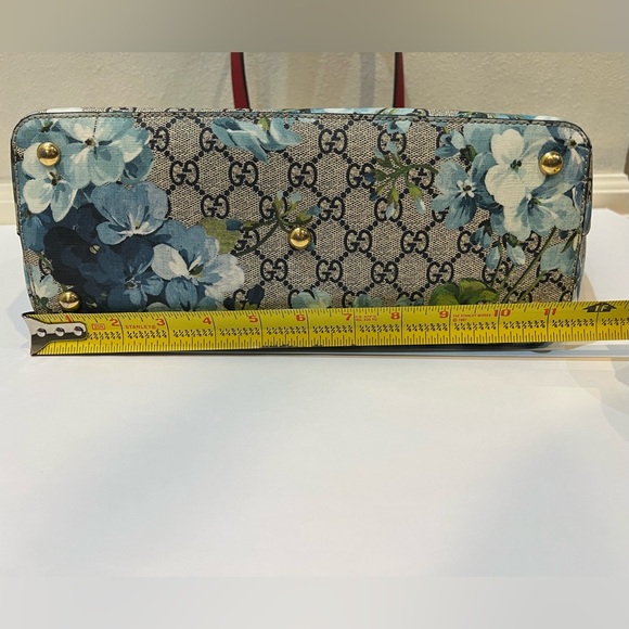 ** AUTHENTIC**Gucci GG Blooms Tote Multi Coated Canvas Fabric Bag - Picture 7 of 13